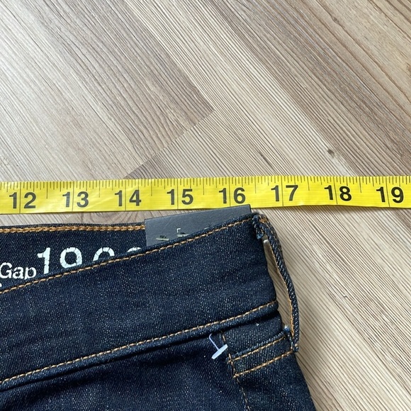 GAP 1969 Denim Women's 31 Short Legging Jean Mid Rise Dark wash NWT Stretch Y2K - Picture 7 of 14